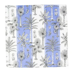 Caspari Hanukkah|Paper Luncheon Napkins|Southern Palms Blue & White Luncheon Napkins - 20 Per Package