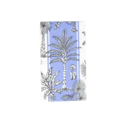 Caspari Hanukkah|Paper Guest Towels|Southern Palms Blue & White Guest Towel Napkins - 15 Per Package