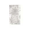 Caspari Paper Guest Towels|Southern Palms Flax & White Guest Towel Napkins - 15 Per Package