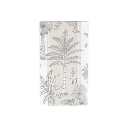 Caspari Paper Guest Towels|Southern Palms Flax & White Guest Towel Napkins - 15 Per Package