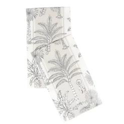 Caspari Paper Guest Towels|Southern Palms Flax & White Guest Towel Napkins - 15 Per Package