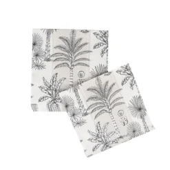 Caspari Paper Luncheon Napkins|Southern Palms Flax & White Luncheon Napkins - 20 Per Package