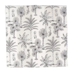 Caspari Paper Luncheon Napkins|Southern Palms Flax & White Luncheon Napkins - 20 Per Package