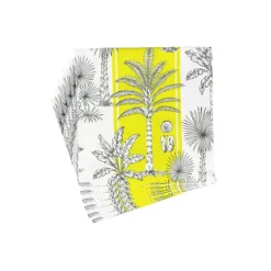 Caspari Paper Luncheon Napkins|Southern Palms Green & White Luncheon Napkins - 20 Per Package