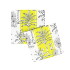 Caspari Paper Luncheon Napkins|Southern Palms Green & White Luncheon Napkins - 20 Per Package
