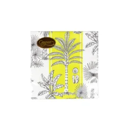 Caspari Paper Luncheon Napkins|Southern Palms Green & White Luncheon Napkins - 20 Per Package