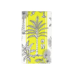 Caspari Paper Guest Towels|Southern Palms Green & White Guest Towel Napkins - 15 Per Package