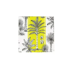 Caspari Paper Cocktail Napkins|Southern Palms Green & White Cocktail Napkins - 20 Per Package