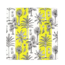 Caspari Paper Cocktail Napkins|Southern Palms Green & White Cocktail Napkins - 20 Per Package