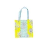 Caspari Gift & Bottle Bags|Southern Palms Turquoise & Lime Small Square Gift Bags - 1 Each