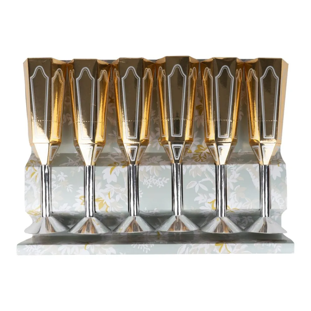 Caspari Christmas Crackers|Graduation Celebration|Sparkling Flutes Party Poppers 10 inch - 6 per box