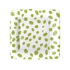 Caspari Easter|Paper Salad And Dessert Plates|Spots Square Paper Salad & Dessert Plates in Green - 8 Per Package