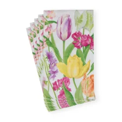 Caspari Paper Guest Towels|Spring Flower Show Guest Towel Napkins - 15 Per Package