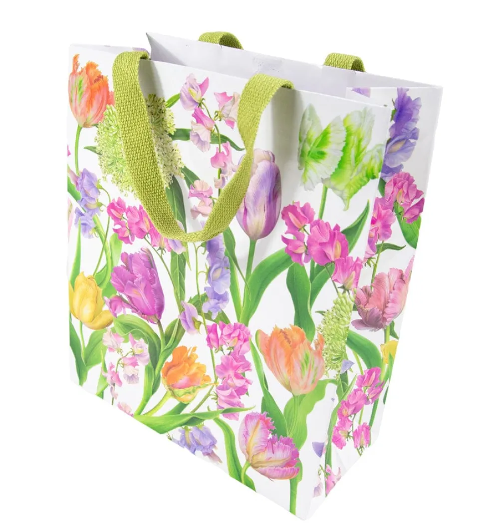 Caspari Gift & Bottle Bags|Spring Flower Show Large Gift Bags - 1 Each