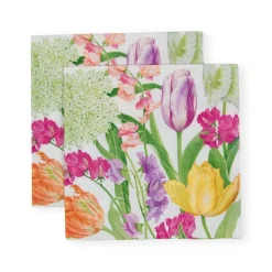 Caspari Paper Cocktail Napkins|Spring Flower Show Paper Cocktail Napkins - 20 per Package