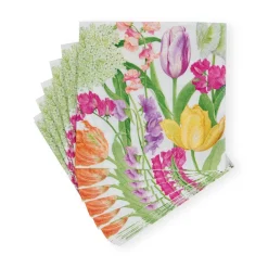 Caspari Paper Cocktail Napkins|Spring Flower Show Paper Cocktail Napkins - 20 per Package