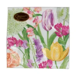 Caspari Paper Cocktail Napkins|Spring Flower Show Paper Cocktail Napkins - 20 per Package