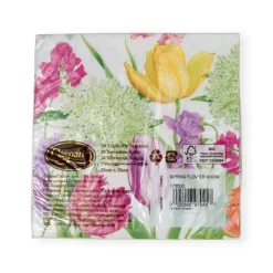 Caspari Paper Cocktail Napkins|Spring Flower Show Paper Cocktail Napkins - 20 per Package