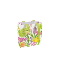 Caspari Bridal Shower|Gift & Bottle Bags|Spring Flower Show Small Square Gift Bags - 1 Each