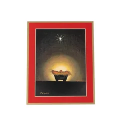 Caspari Christmas And Holiday Cards|Boxed Holiday Cards|Star and Creche Classic Boxed Christmas Cards - includes 15 cards & envelopes