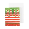 Caspari Christmas Gift Tags & Labels|Gift Tags & Enclosure Cards|Stocking Stripe Gift Enclosure Cards - 4 Mini Cards & 4 Envelopes