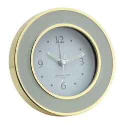 Addison Ross Pictures, Frames & Clocks|Stone Grey Enamel & Gold Alarm Clock - 1 each