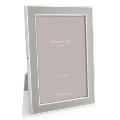 Addison Ross Pictures, Frames & Clocks|Stone Grey Enamel 5" x 7" Picture Frame with Silver Trim - 1 Each