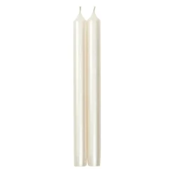 Caspari Holiday Taper Candles|Mother'S Day|Straight Taper 10" Candles in White Pearlescent - 2 Candles Per Package, 6 Packages Included