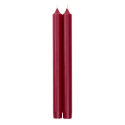 Caspari Holiday Taper Candles|Thanksgiving|Straight Taper 10" Candles in Cranberry - 2 Candles Per Package, 3 Packages Included