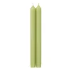 Caspari Bridal Shower|Easter|Straight Taper 10" Candles in Moss Green - 2 Candles Per Package, 6 Packages Included