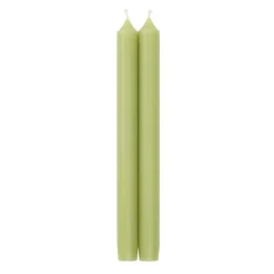 Caspari Bridal Shower|Easter|Straight Taper 10" Candles in Moss Green - 2 Candles Per Package, 6 Packages Included