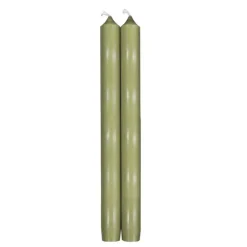Caspari Taper Candles|Straight Taper 10" Candles in Olive - 2 Candles Per Package, 6 Packages Included