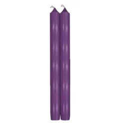 Caspari Taper Candles|Straight Taper 10" Candles in Aubergine - 2 Candles Per Package, 6 Packages Included