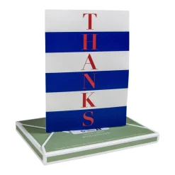 Caspari Thank You Notes|Striped Thanks Thank You Notes - 8 Note Cards And Envelopes