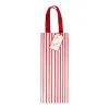 Caspari Christmas Gift & Bottle Bags|Gift & Bottle Bags|Stripes For Days Red & White Wine & Bottle Gift Bags - 1 Each