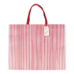 Caspari Christmas Gift & Bottle Bags|Gift & Bottle Bags|Stripes For Days Red & White Gift Bags - 1 Each