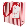 Caspari Christmas Gift & Bottle Bags|Gift & Bottle Bags|Stripes For Days Red/White Gift Bags - 1 Each