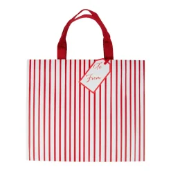 Caspari Christmas Gift & Bottle Bags|Gift & Bottle Bags|Stripes For Days Red/White Gift Bags - 1 Each