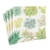 Caspari Paper Cocktail Napkins|Succulents Paper Cocktail Napkins - 20 Per Package