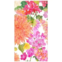 Caspari Paper Guest Towels|Summer Blooms Paper Guest Towel Napkins - 15 Per Package