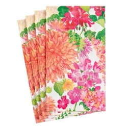 Caspari Paper Guest Towels|Summer Blooms Paper Guest Towel Napkins - 15 Per Package