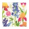 Caspari Paper Luncheon Napkins|Summer Garden Paper Luncheon Napkins in White - 20 Per Package