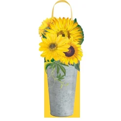 Caspari Gift & Bottle Bags|Sunflowers Wine & Bottle Gift Bag - 1 Each