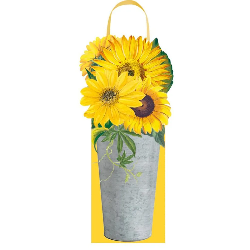 Caspari Gift & Bottle Bags|Sunflowers Wine & Bottle Gift Bag - 1 Each