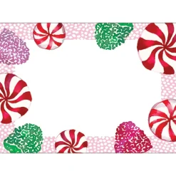 Caspari Christmas Gift Tags & Labels|Gift Tags & Enclosure Cards|Sweets Adhesive Labels - includes 12 Labels