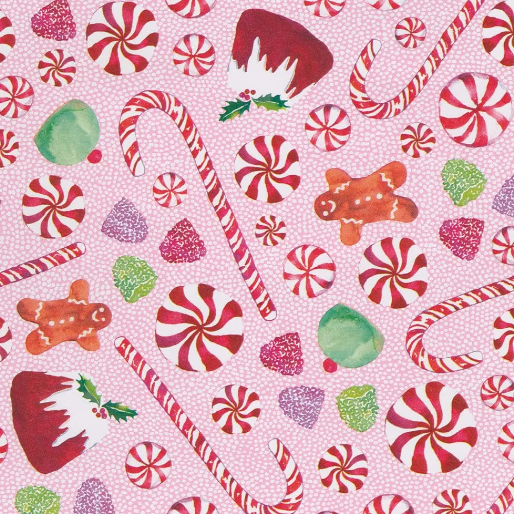 Caspari Christmas Wrapping Paper|Sweets Roll Wrap - includes 1 Roll