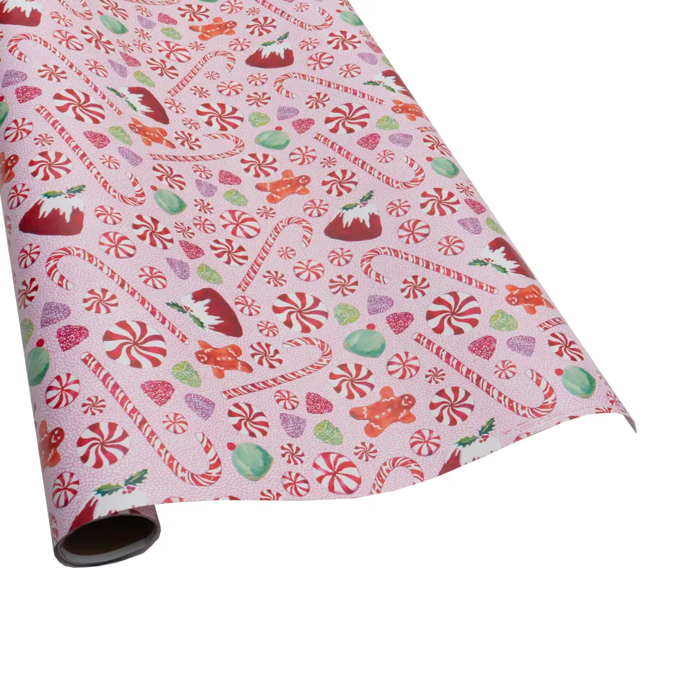 Caspari Christmas Wrapping Paper|Sweets Roll Wrap - includes 1 Roll