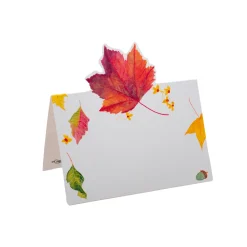 Caspari Place Cards|Swirling Leaves White Place Cards - includes 8 Place Cards