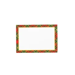 Caspari Place Cards|Tartan Red Foil Place Cards - includes 8 Cards