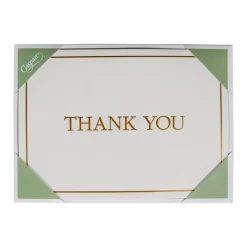 Caspari Thank You Notes|Thank You Gold Embossed Thank You Notes - 8 Note Cards And Envelopes